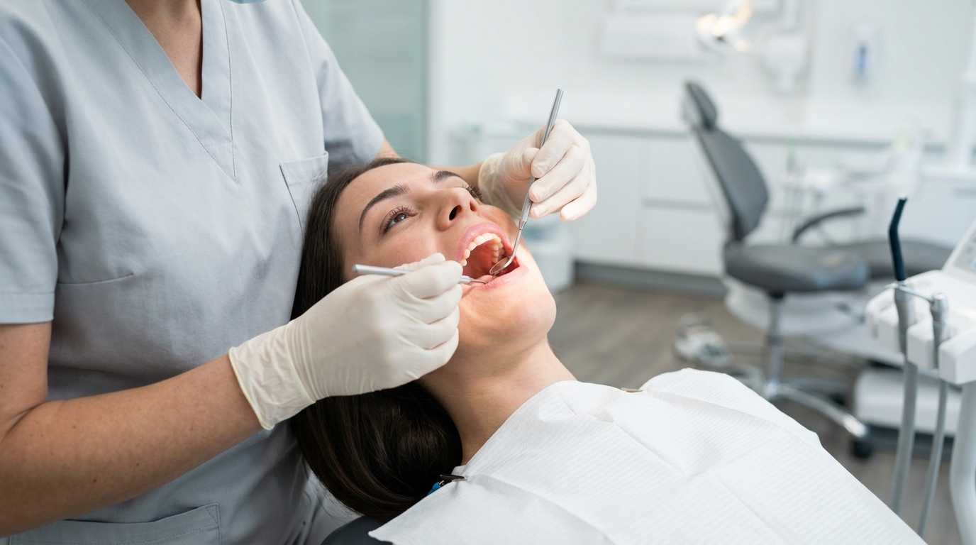 aft (ağız yarası) – klinik yakın plan detay