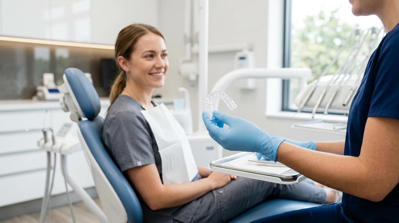 diş beyazlatma – klinik yakın plan detay