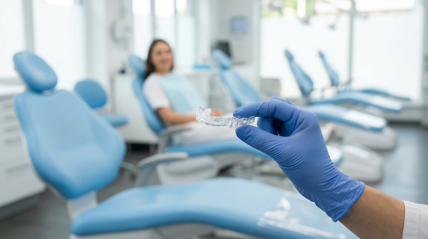 çene eklemi (TME) rahatsızlığı – klinik yakın plan detay