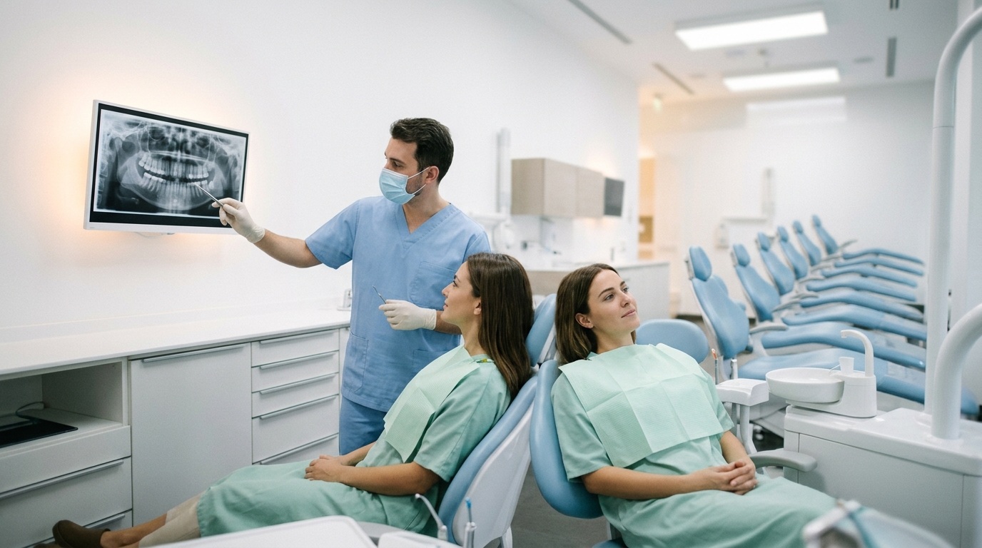 diş apsesi – klinik yakın plan detay