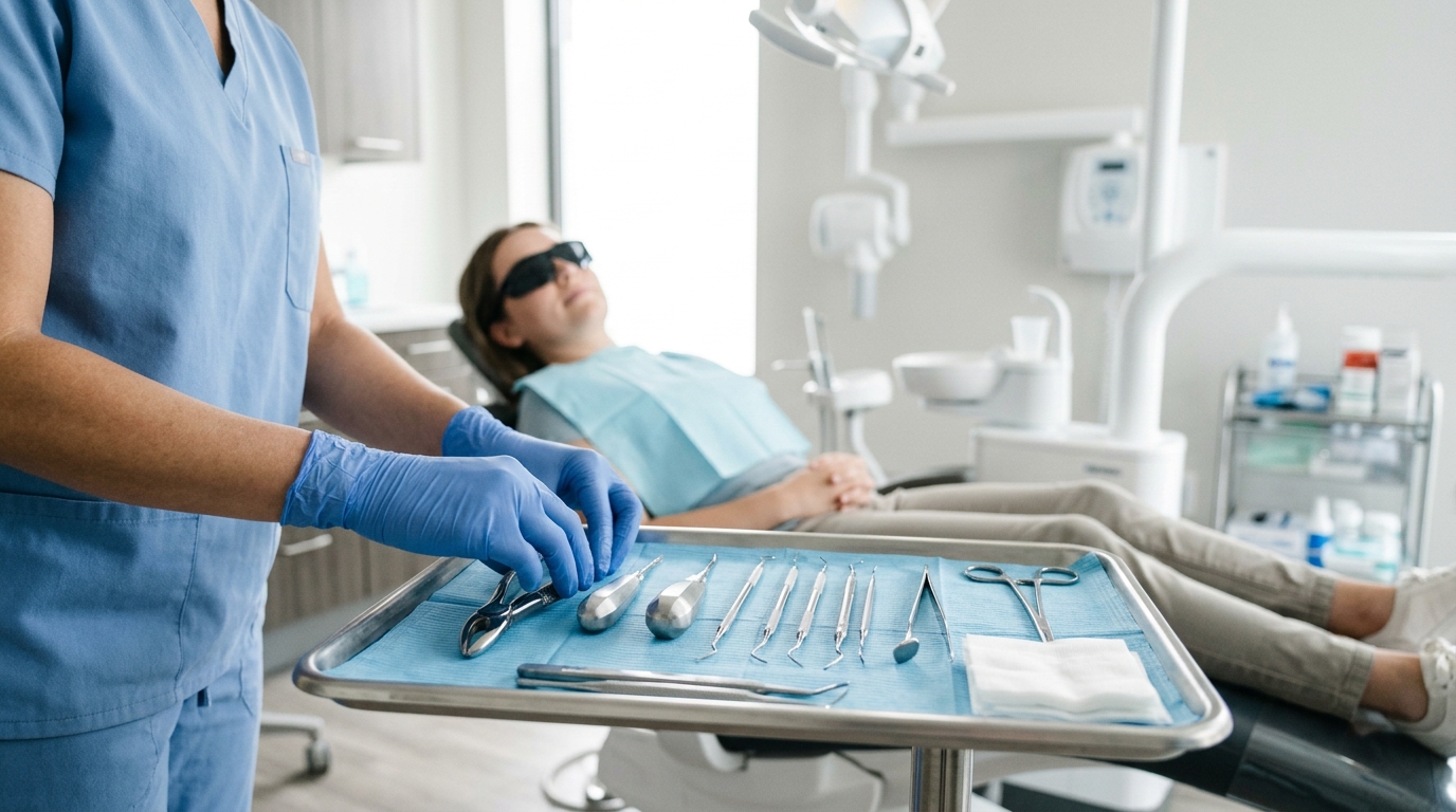 20 yaş dişi ameliyatı – klinik yakın plan detay